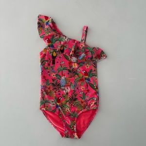 EMMA JAYNE x H&M girl tropical swimsuit in size 6-8